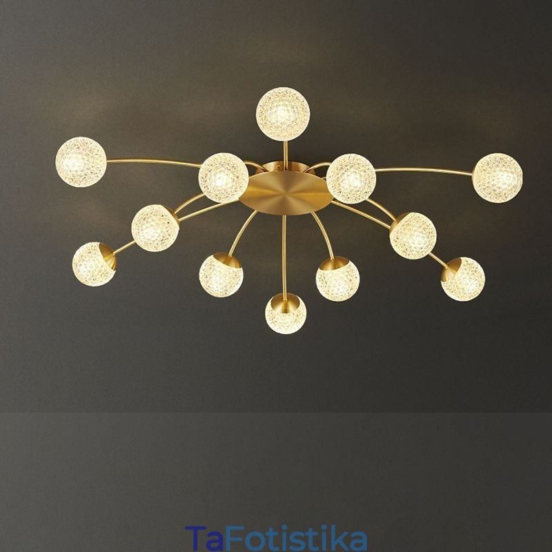 Διακοσμητικό φωτιστικό μοντέρνο Flush Mount Golden Tailing Light