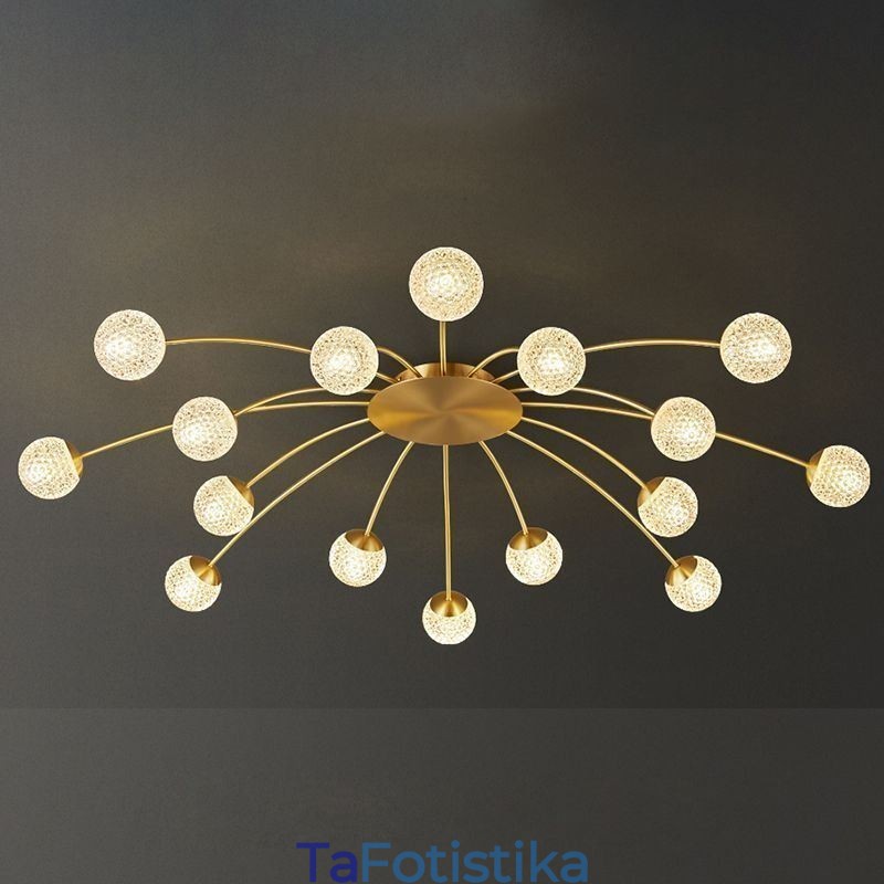 Διακοσμητικό φωτιστικό μοντέρνο Flush Mount Golden Tailing Light