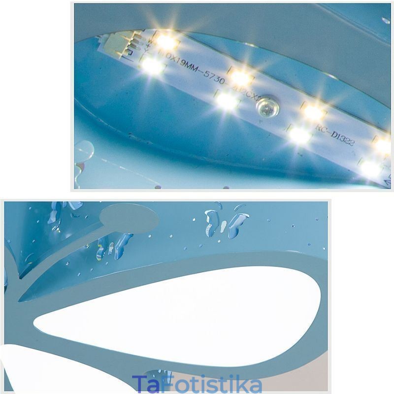 Σύγχρονο μεταλλικό εξάρτημα οροφής Butterfly Flush Mount