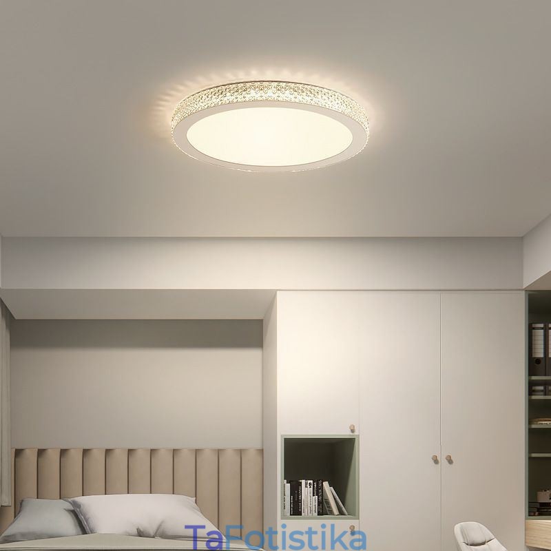 Μοντέρνο Φωτιστικό Οροφής Γυαλιστερό Diamond Flush Mount