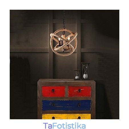 Country Mini Style Painting Μεταλλικός Πολυέλαιος