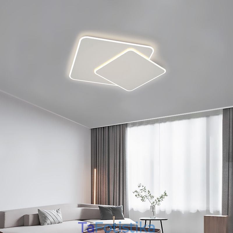 Μοντέρνο Flush Mount γεωμετρικό τετράγωνο φωτιστικό οροφής