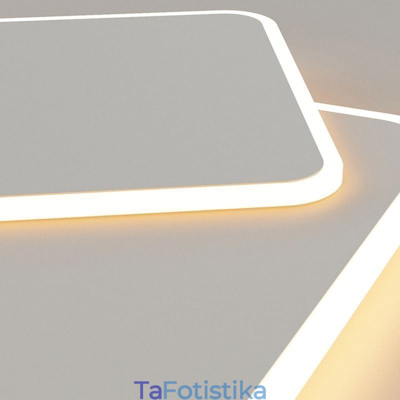 Μοντέρνο Flush Mount γεωμετρικό τετράγωνο φωτιστικό οροφής