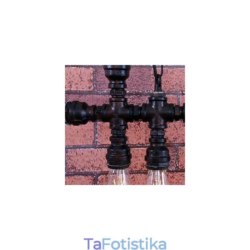 Μεταλλικός πολυέλαιος Vintage ζωγραφικής