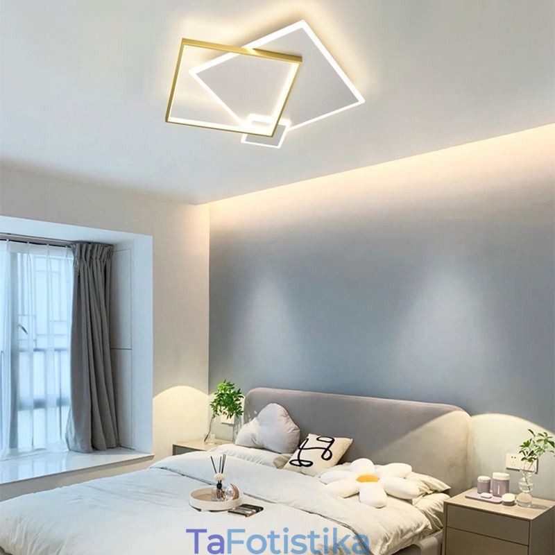 Μοντέρνο Φωτιστικό Οροφής Γεωμετρικό τετράγωνο φωτιστικό οροφής