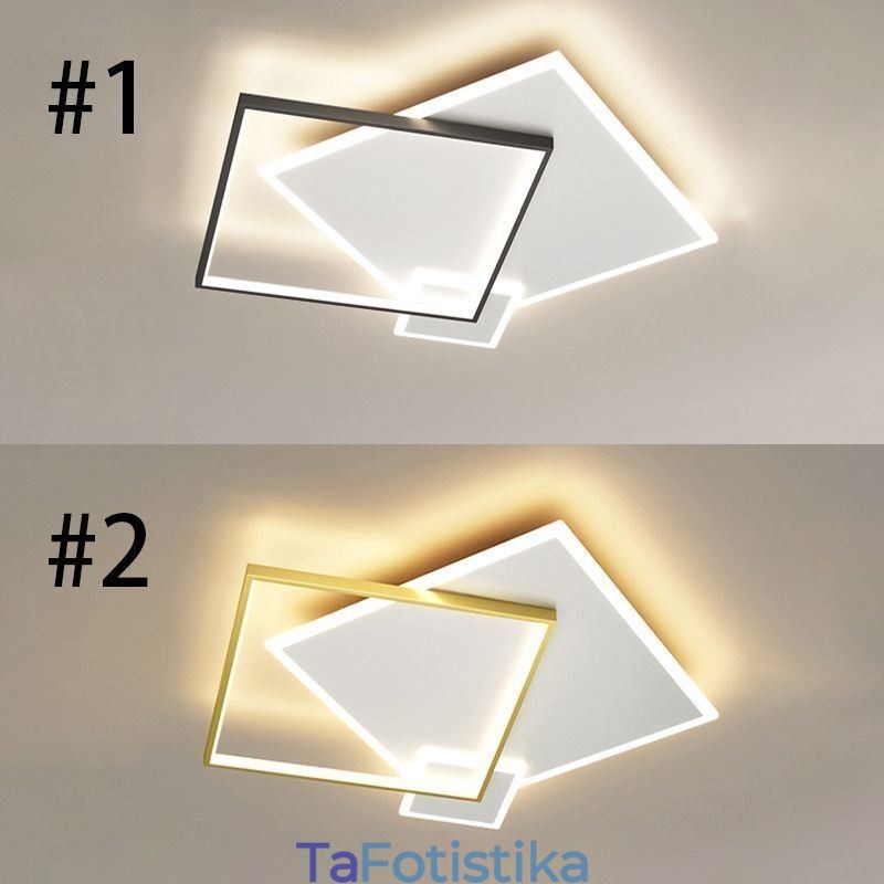 Μοντέρνο Φωτιστικό Οροφής Γεωμετρικό τετράγωνο φωτιστικό οροφής