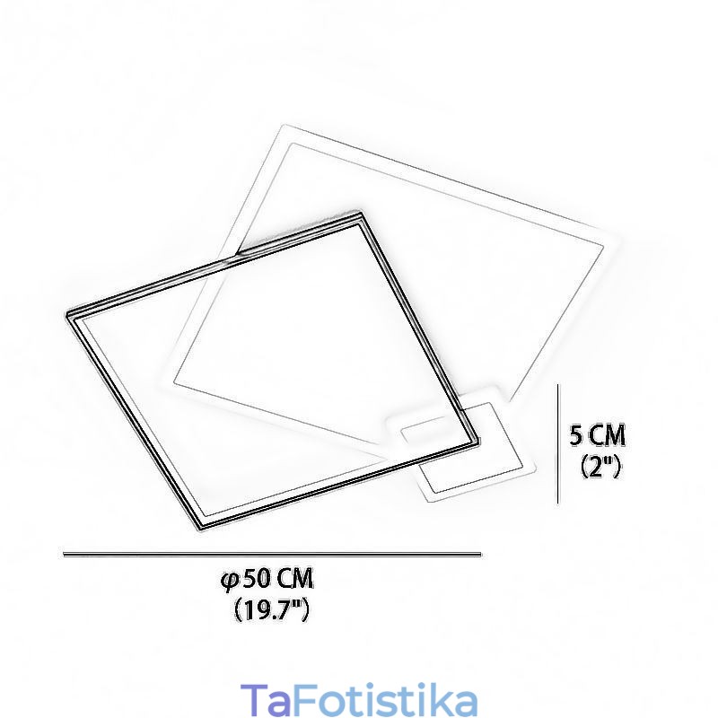 Μοντέρνο Φωτιστικό Οροφής Γεωμετρικό τετράγωνο φωτιστικό οροφής