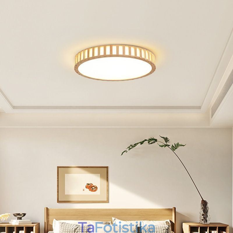 Ιαπωνικό Φωτιστικό Ξύλινο Φωτιστικό Οροφής