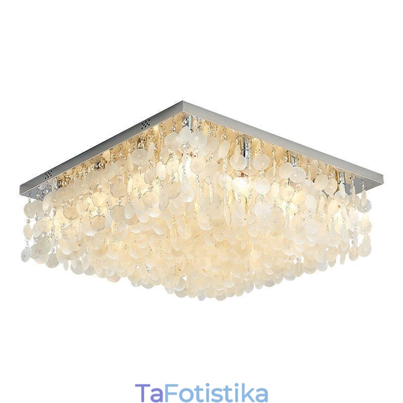 Μοντέρνος πολυέλαιος οροφής Flush Mount με λευκό κέλυφος