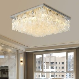 Μοντέρνος πολυέλαιος οροφής Flush Mount με λευκό κέλυφος