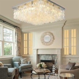 Μοντέρνος πολυέλαιος οροφής Flush Mount με λευκό κέλυφος