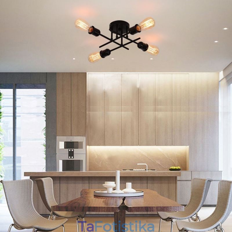 Φωτιστικό οροφής Flush Mount 4 Φωτιστικό Πρίζα
