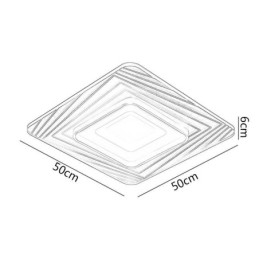 Φωτιστικό οροφής Flush Mount Τετράγωνο φωτιστικό οροφής