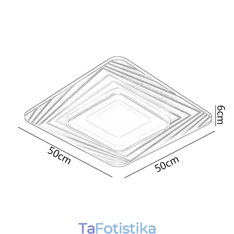 Φωτιστικό οροφής Flush Mount Τετράγωνο φωτιστικό οροφής