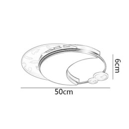 Φωτιστικό οροφής Flush Mount Modern Moon Shape