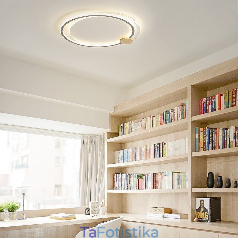 Μοντέρνο Flush Mount Acrylic 2 Rings φωτιστικό οροφής