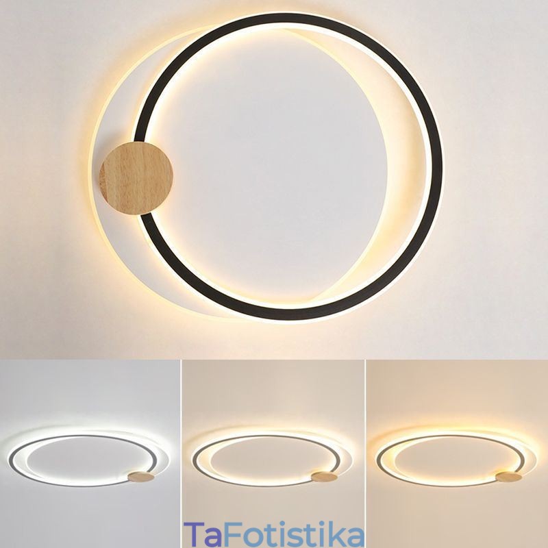 Μοντέρνο Flush Mount Acrylic 2 Rings φωτιστικό οροφής