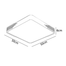 Μοντέρνο Flush Mount Φωτιστικό Οροφής Τετράγωνο Φωτιστικό Οροφής