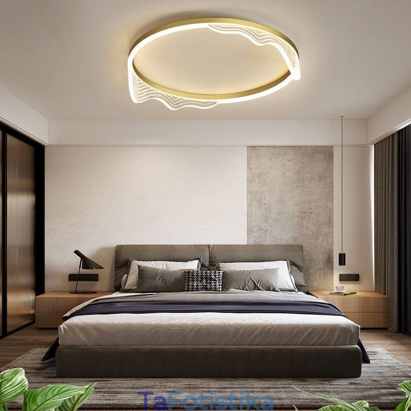 Κυκλικό φωτιστικό οροφής Flush Mount με κυματιστή διακόσμηση