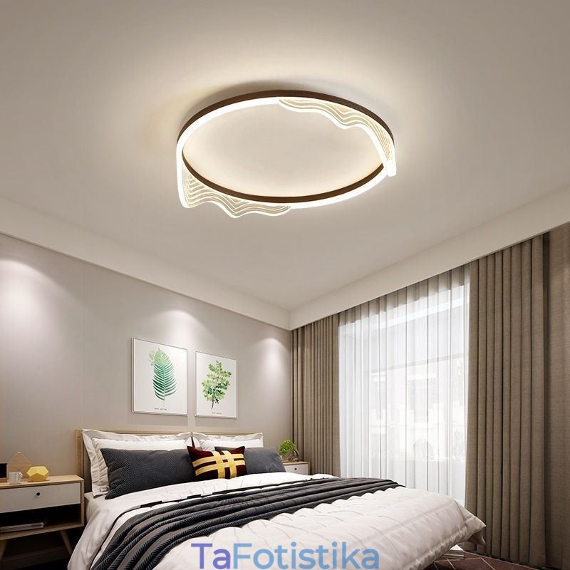 Κυκλικό φωτιστικό οροφής Flush Mount με κυματιστή διακόσμηση