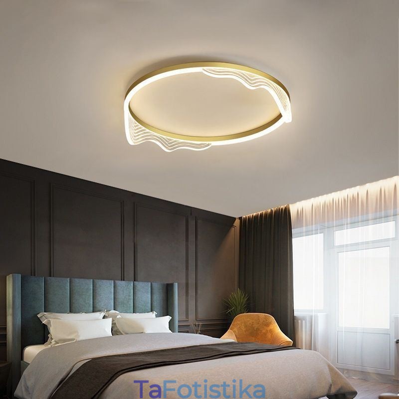 Κυκλικό φωτιστικό οροφής Flush Mount με κυματιστή διακόσμηση