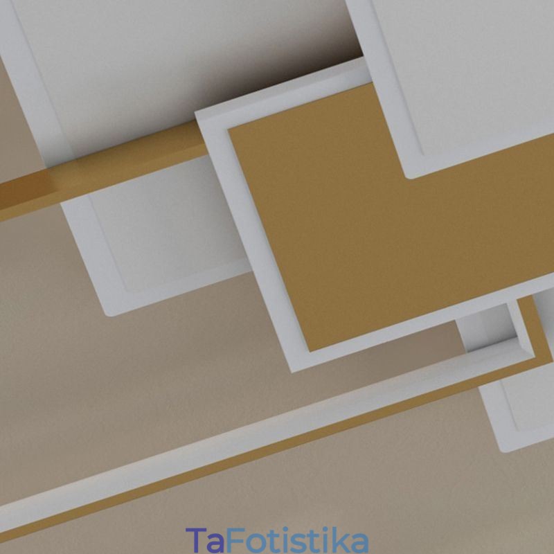 Μοντέρνο Φωτιστικό Οροφής Τετράγωνο Ακρυλικό Φλος Φωτιστικά Οροφής