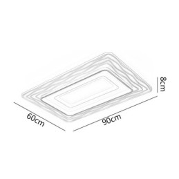 Ορθογώνιο Flush Mount Minimalist Acrylic Ultrathin Φωτιστικό Οροφής