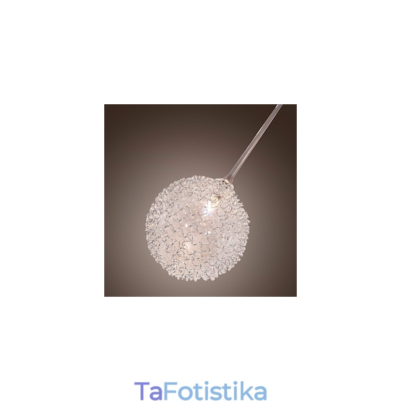 G4 12 light Iron Flush Mount Light με σκιές αλουμινίου