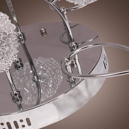 G4 12 light Iron Flush Mount Light με σκιές αλουμινίου