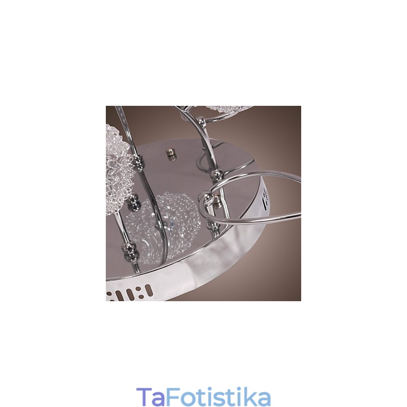 G4 12 light Iron Flush Mount Light με σκιές αλουμινίου
