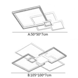 Φωτιστικό τετράγωνης οροφής Flush Mount
