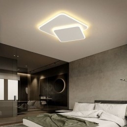 Διπλό τετράγωνο φωτιστικό οροφής Flush Mount