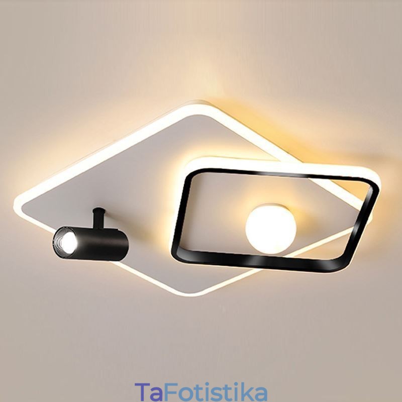 Ακρυλικό τετράγωνο φωτιστικό οροφής flush Mount Spotlight