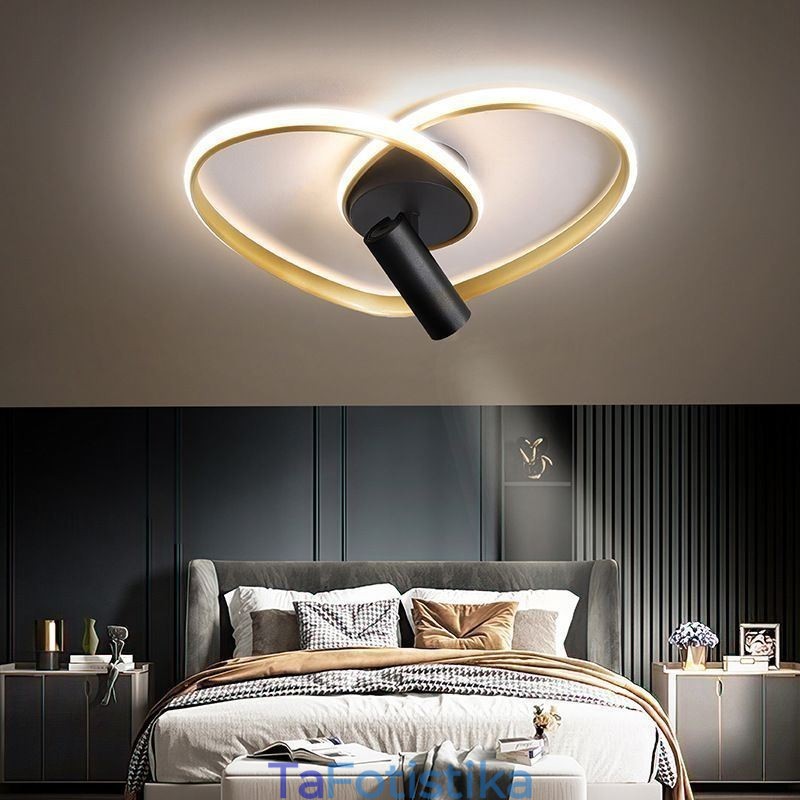 Flush Mount Βουρτσισμένο Χρυσό Φωτιστικό σε σχήμα καρδιάς