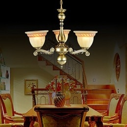 Πολυέλαιος Three Lights Bronze European Retro Classic