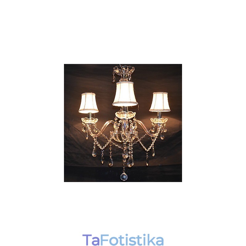 Μοντέρνος Splendid 3φωτός πολυέλαιος με κρυστάλλινο βραχίονα