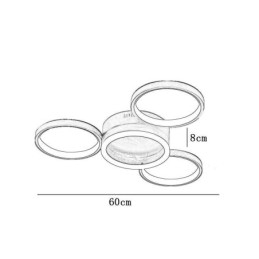 Φωτιστικό οροφής 4 Ring Flush Mount