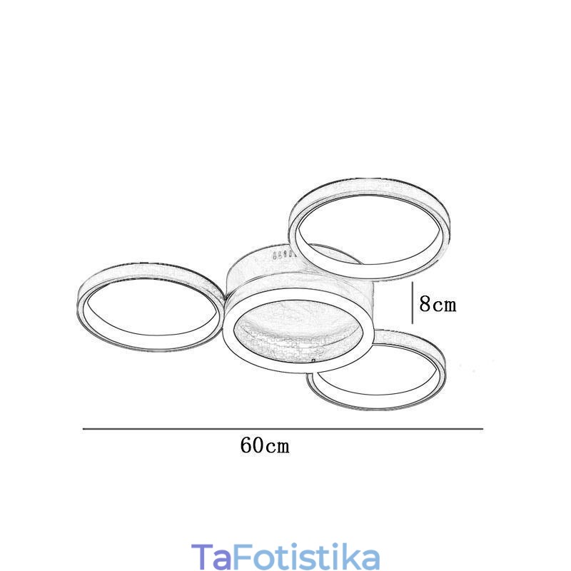 Φωτιστικό οροφής 4 Ring Flush Mount