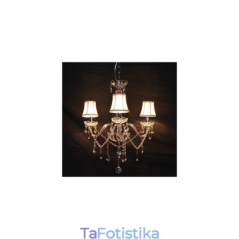 Μοντέρνος Splendid 3φωτός πολυέλαιος με κρυστάλλινο βραχίονα