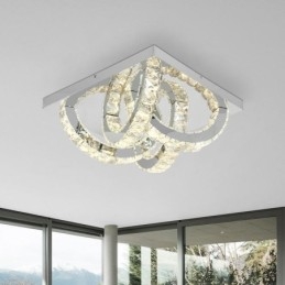 Κρυστάλλινο φωτιστικό οροφής Semi Ring Flush Mount