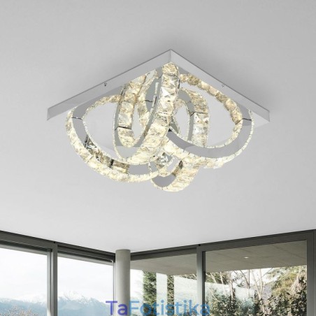 Κρυστάλλινο φωτιστικό οροφής Semi Ring Flush Mount Κρυστάλλινο φωτιστικό οροφής Semi Ring Flush Mount