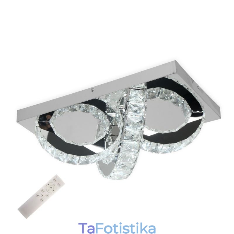 Κρυστάλλινο φωτιστικό οροφής Semi Ring Flush Mount