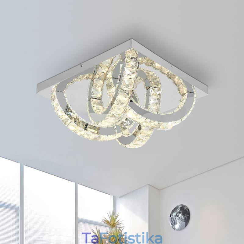 Κρυστάλλινο φωτιστικό οροφής Semi Ring Flush Mount