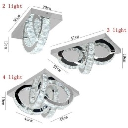 Κρυστάλλινο φωτιστικό οροφής Semi Ring Flush Mount