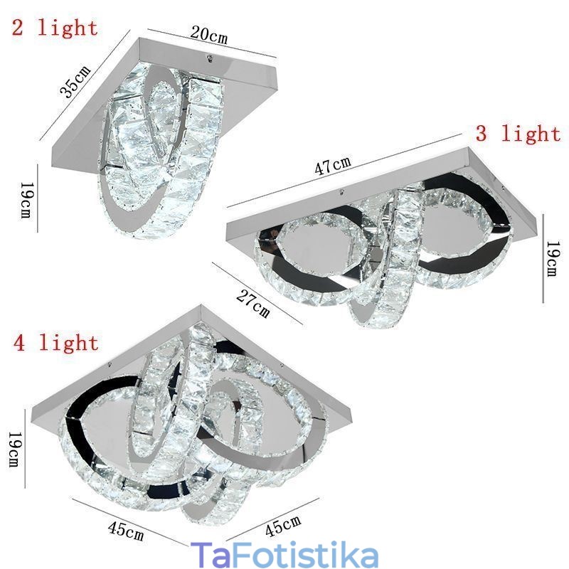 Κρυστάλλινο φωτιστικό οροφής Semi Ring Flush Mount