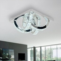 Κρυστάλλινο φωτιστικό οροφής Semi Ring Flush Mount