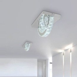 Κρυστάλλινο φωτιστικό οροφής Semi Ring Flush Mount