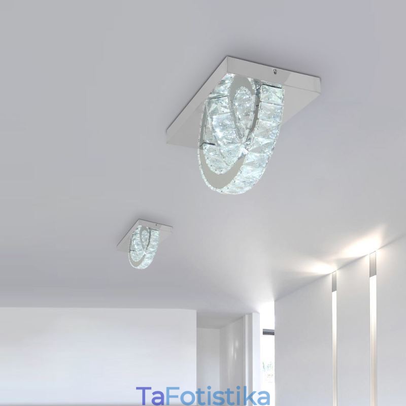 Κρυστάλλινο φωτιστικό οροφής Semi Ring Flush Mount
