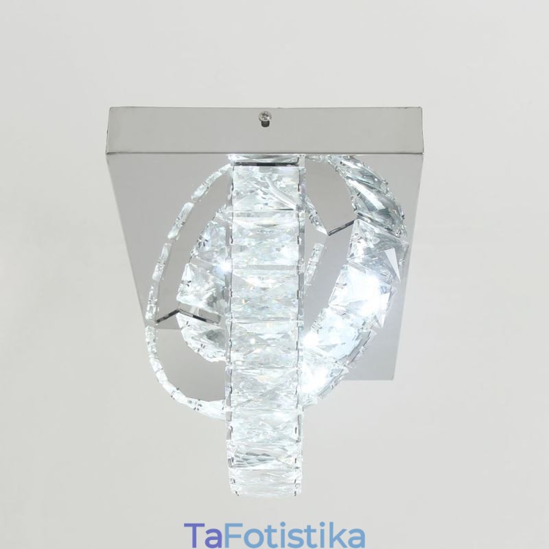 Κρυστάλλινο φωτιστικό οροφής Semi Ring Flush Mount