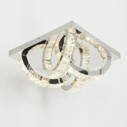 Κρυστάλλινο φωτιστικό οροφής Semi Ring Flush Mount